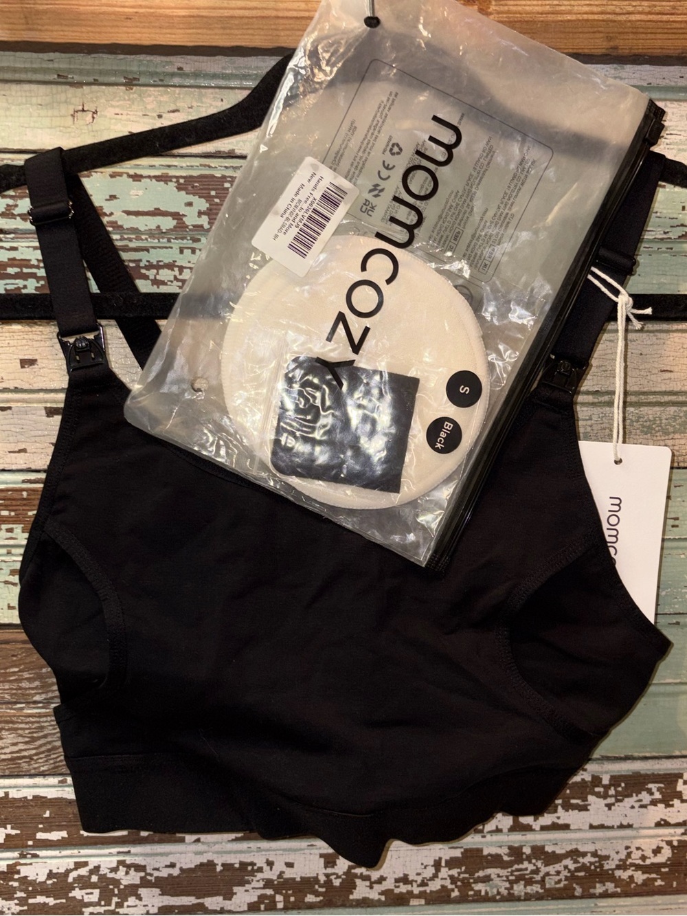 momcozy Black Maternity/Nursing Bra - Supportive Sleep & Everyday Comfort